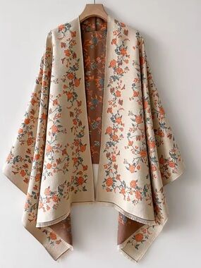 Floral warm scarf